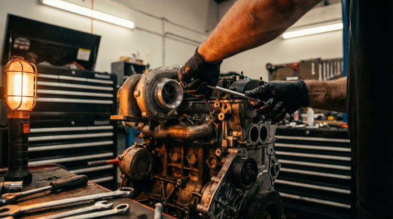 撸啊撸修车视频教程：涡轮增压器拆装