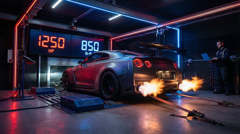 撸啊撸短视频：GT-R马力测试